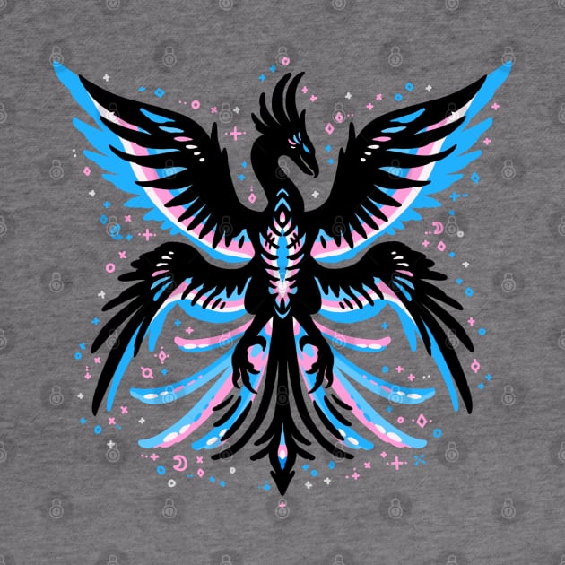 Trans Flag Phoenix by Things By Diana